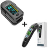 Fingertip Pulse Oximeter and Touchless Digital Forehead Thermometer Bundle